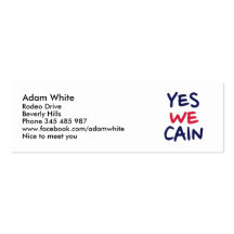Yes we Cain Business Card