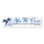 Yes We Can Blue Donkey Kick Bumper Sticker 