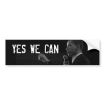 YES WE CAN Bumper Sticker with Obama Photo