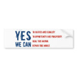 YES WE CAN flg v1 Sticker Bumper Stickers