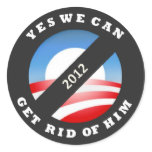 Yes We Can Get Rid of Him 2012 stickers