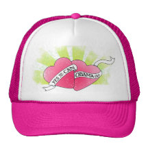 Yes We Can - Obama 08 - Old School Tattoo Style Mesh Hats