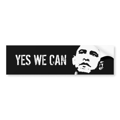 Yes we can / Obama 2008, YES WE CAN Bumper Sticker by obamashirts