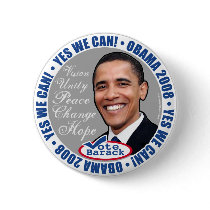 Yes We Can! Obama Button 