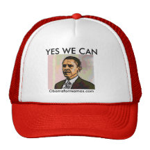 YES WE CAN, Obamaformamas.com Mesh Hat