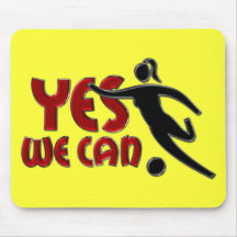 YES WE CAN - Women Soccer Mouse Pads