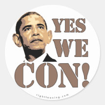 Yes we CON! Round Sticker