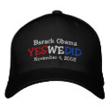 Yes We Did Barack Obama Embroidered Hat embroidered hats