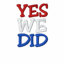 Yes We Did Barack Obama Embroidered Shirt