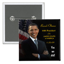 Yes We Did - Inauguration Button buttons