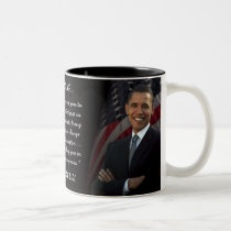 Yes We Did - Obama with American Flag Mug mugs