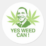 YES WEED CAN.png Round Sticker