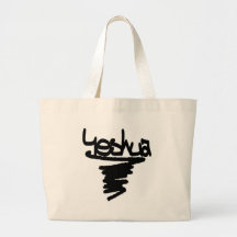 Yeshua peinture noire canvas bag
