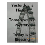 Yesterday is History Post Card