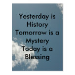 Yesterday is History Postcard