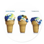 Yesterday Today Tomorrow Round Sticker