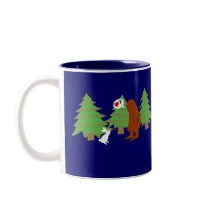 Yeti and Bunny Discuss Love Coffee Mug