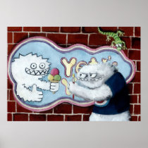 Yeti and his Logo Posters