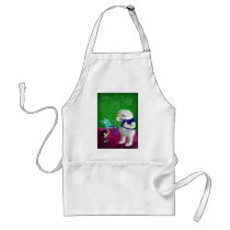Yeti blowing Bubbles Apron