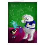 Yeti blowing Bubbles Card