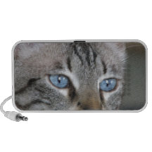 Yeux bleus glacials haut-parleurs mobiles