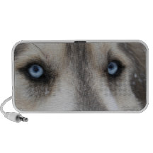 Yeux bleus haut-parleur notebook
