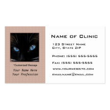 Yeux bleus vétérinaires de chat siamois cartes de visite personnelles
