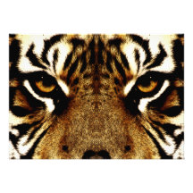 Yeux d'un tigre invitations personnalisables