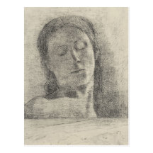 Yeux fermés par Bertrand-Jean Redon Carte Postale