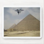 YF-22 RAPTOR FLY OVER PYRAMIDS MOUSEPAD