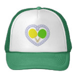 YG Ping Pong Paddle Heart Hats