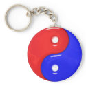 Yin and Yang Glass keychains