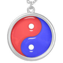 Yin and Yang Glass Pendants