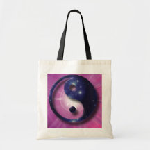 Yin and Yang Universe Symbol Canvas Bag