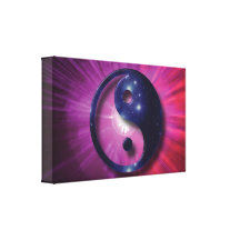 Yin and Yang Universe Wrapped Canvas Stretched Canvas Print