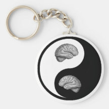 Yin/cerveau de Yang Porte-clefs