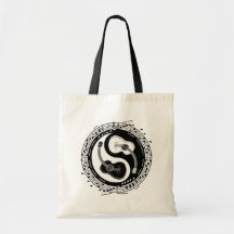 Yin Guit Notation Tote Bags
