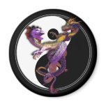 Yin Yang and the Dragons Dance of Love Magnets