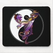 Yin Yang and the Dragons Dance of Love Mousepad