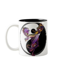 Yin Yang and the Dragons Dance of Love Mugs