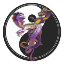 Yin Yang and the Dragons Dance of Love Sticker