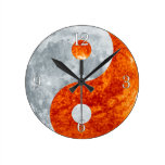 Yin & Yang Asian sign for Balance Wall Clock