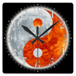 Yin & Yang Asian sign for Balance Wall Clock