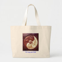 Yin-Yang avec l'enfant/sac