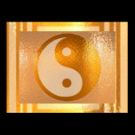 YIN YANG Balance: Broad Golden Border posters