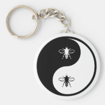 Yin Yang Bee Keychain