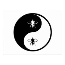 Yin Yang Bee Post Cards