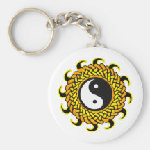 Yin Yang Braided Sun Keychains