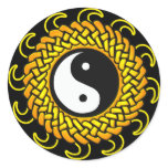 Yin Yang Braided Sun stickers