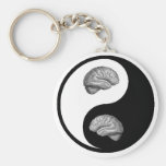 Yin/Yang Brain Keychain